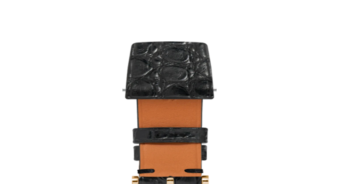 Matte Black Alligator Flank Stitchless Strap - Image 8