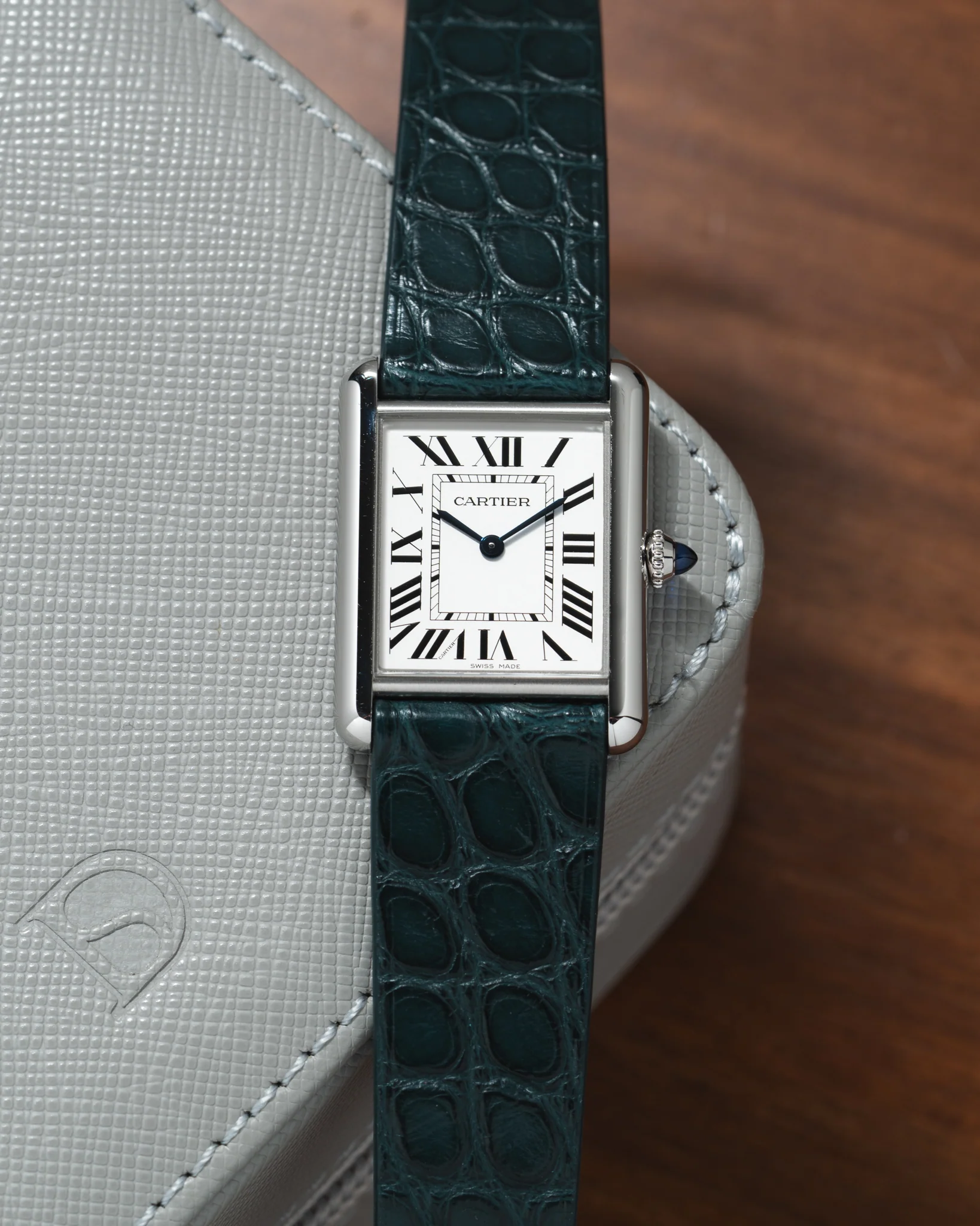 Matte Boreal Green Alligator Flank Stitchless Strap - Image 2