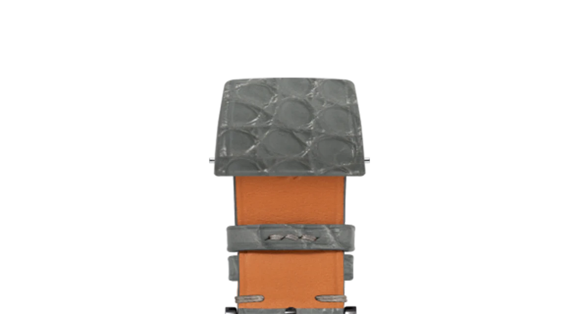 Matte Dolphin Grey Alligator Flank Stitchless Strap - Image 10