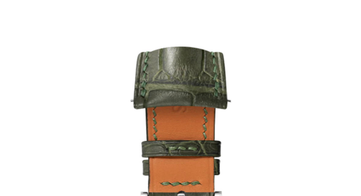 Matte Green Ischia Alligator Signature (Curved) Strap - Image 3