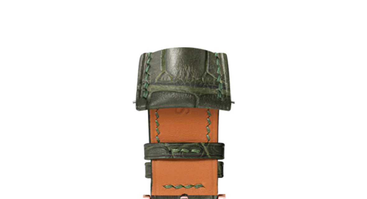 Matte Green Ischia Alligator Signature (Curved) Strap - Image 5