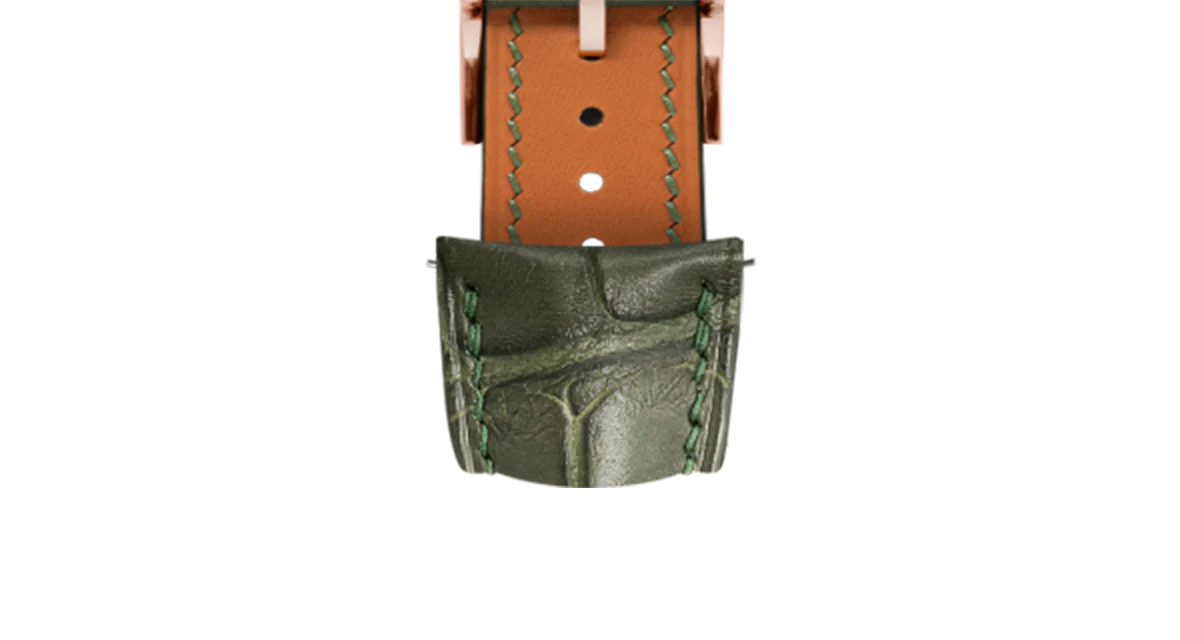 Matte Green Ischia Alligator Signature (Curved) Strap - Image 6