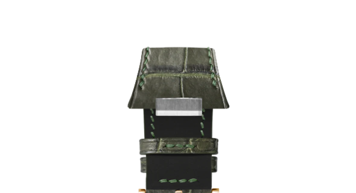 Matte Green Ischia Alligator Strap for Tissot PRX - Image 10