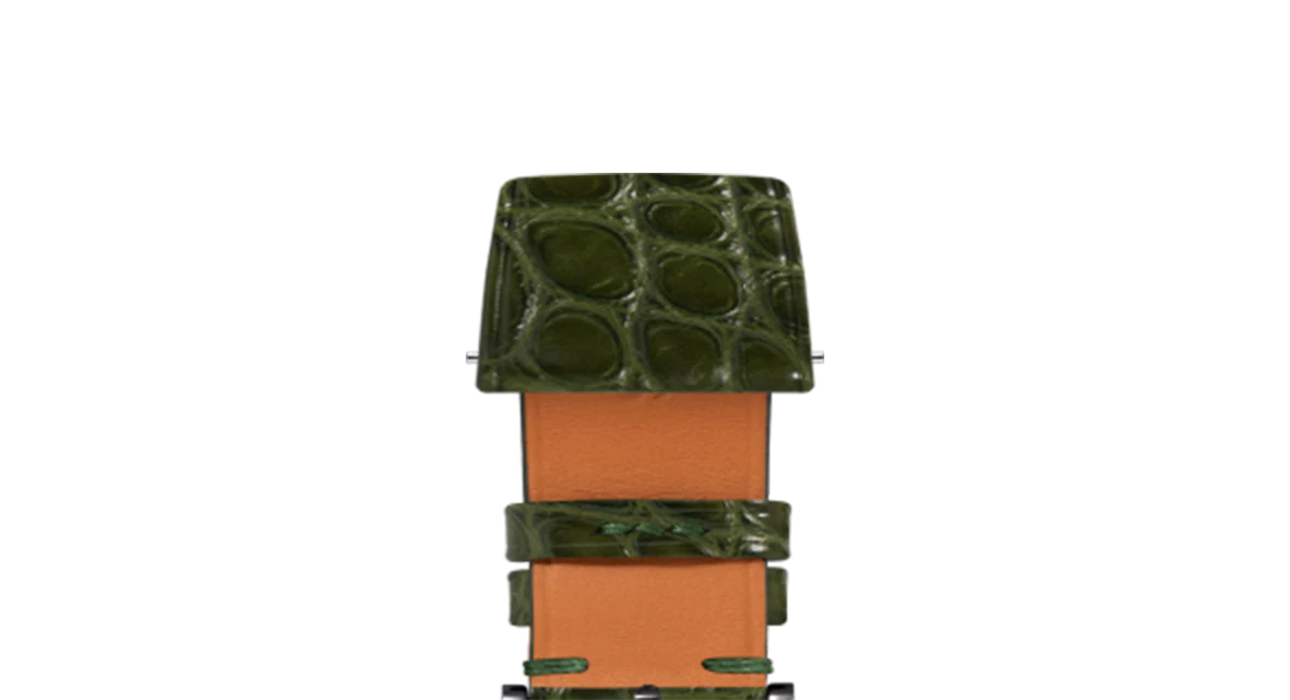 Matte Green Ischia Alligator Flank Stitchless Strap - Image 10