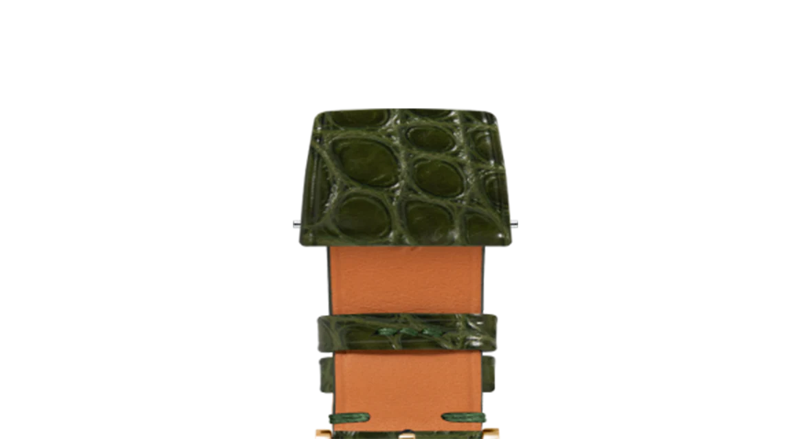 Matte Green Ischia Alligator Flank Stitchless Strap - Image 8