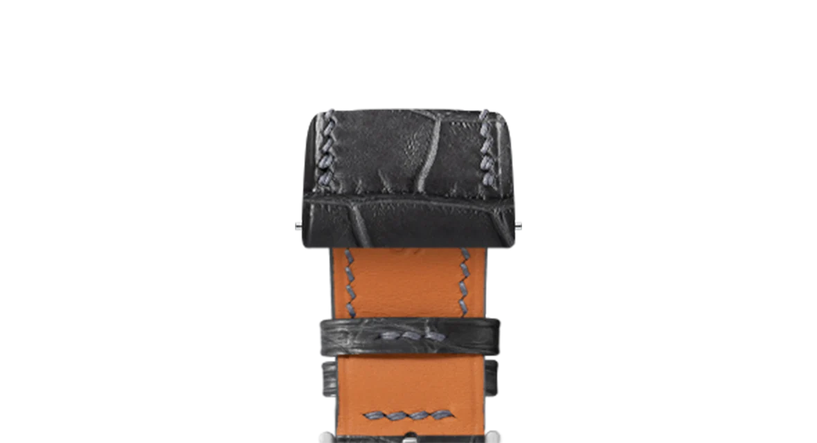 Matte Grey Storm Alligator Strap for Cartier Santos-Dumont - Image 3