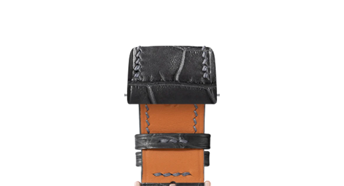 Matte Grey Storm Alligator Strap for Cartier Santos-Dumont - Image 5