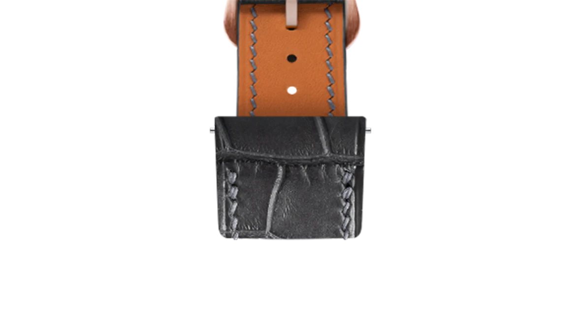 Matte Grey Storm Alligator Strap for Cartier Santos-Dumont - Image 6