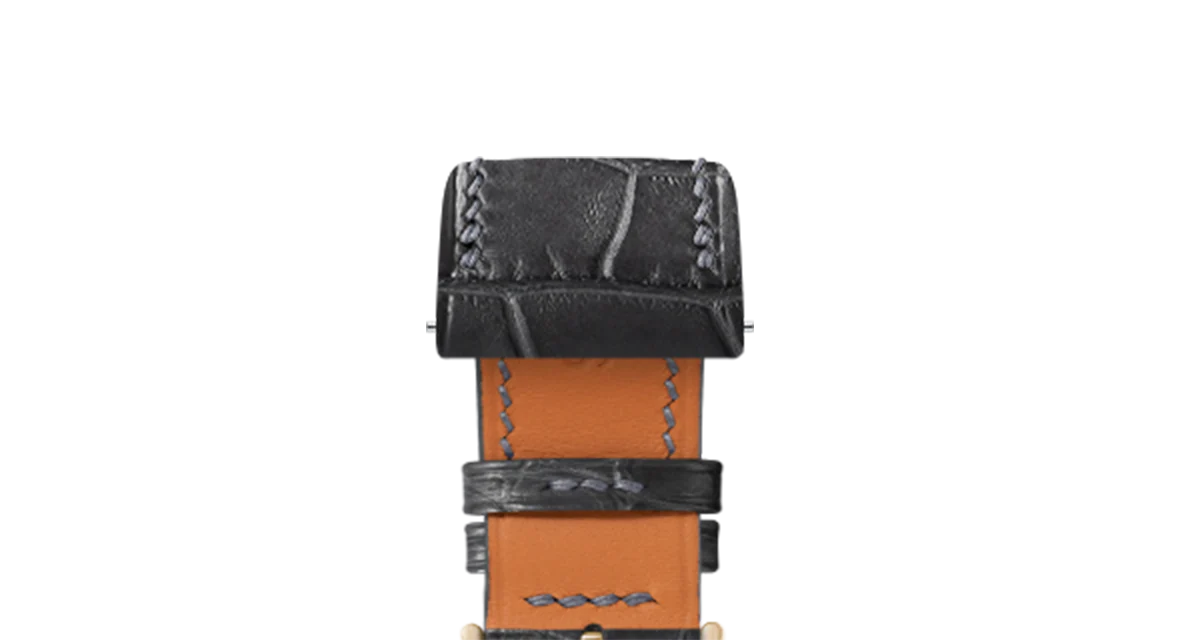 Matte Grey Storm Alligator Strap for Cartier Santos-Dumont - Image 7
