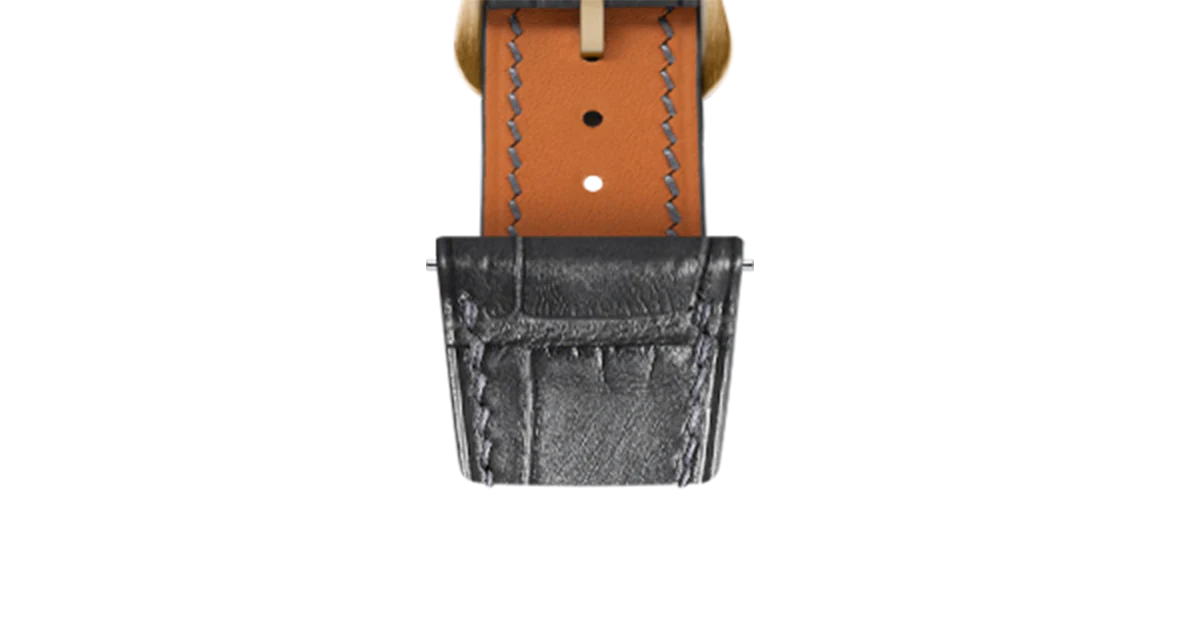Matte Grey Storm Alligator Strap for Cartier Tank - Image 10