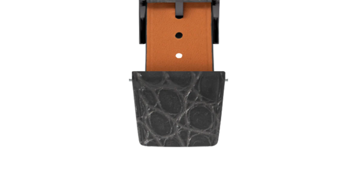 Matte Grey Storm Alligator Flank Stitchless Strap - Image 11