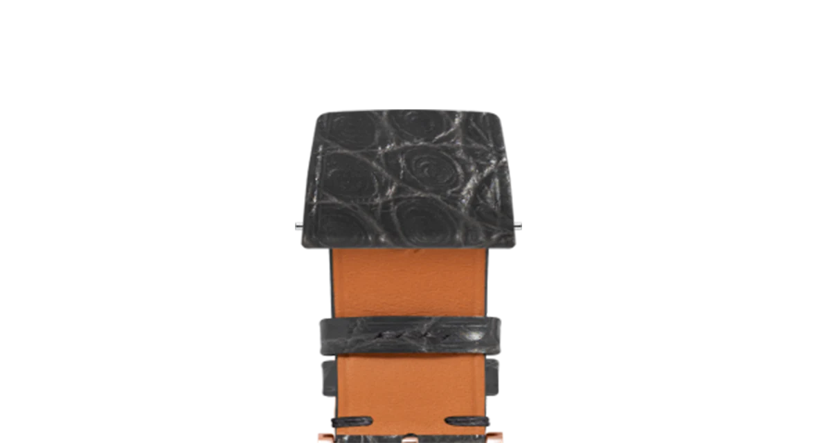Matte Grey Storm Alligator Flank Stitchless Strap - Image 6