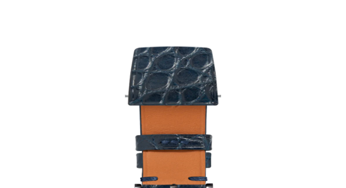 Matte Navy Alligator Flank Stitchless Strap - Image 10