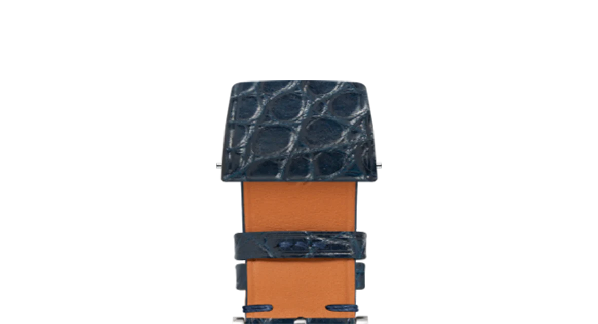 Matte Navy Alligator Flank Stitchless Strap - Image 4