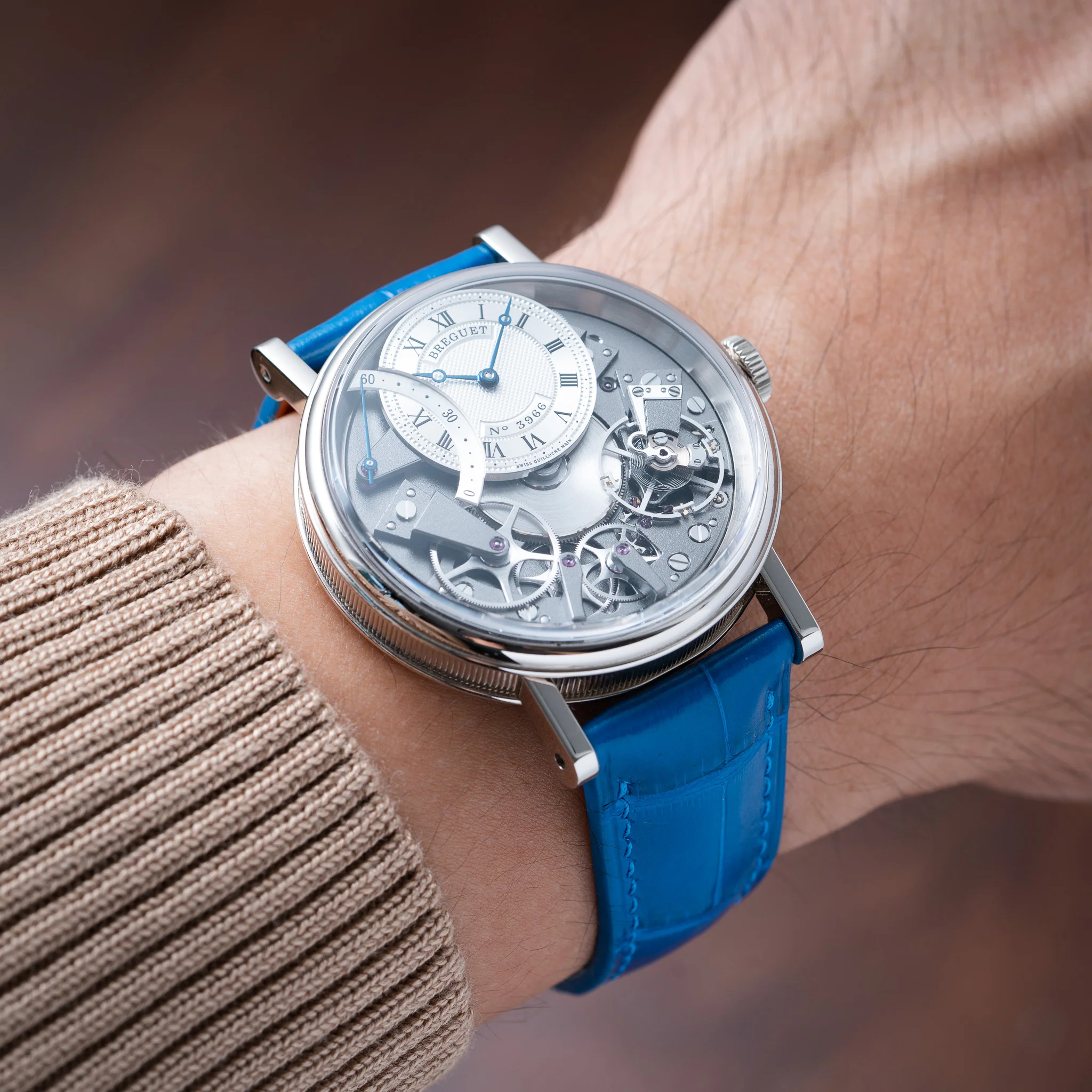 Matte Ocean Blue Alligator Signature Strap - Image 3