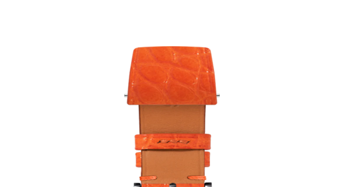 Matte Orange Alligator Flank Stitchless Strap - Image 10