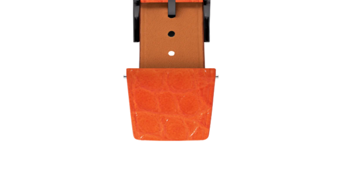Matte Orange Alligator Flank Stitchless Strap - Image 11