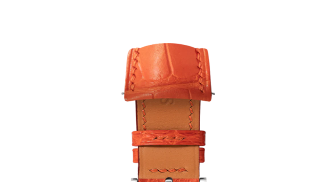 Overstock: Matte Orange Alligator Signature (Curved) Strap - Image 5