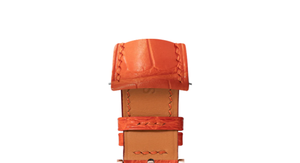 Overstock: Matte Orange Alligator Signature (Curved) Strap - Image 7