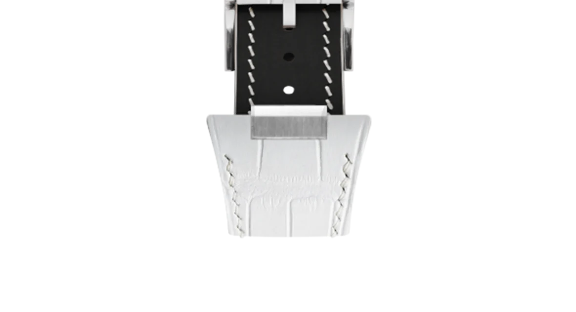 Matte White Alligator Strap for Tissot PRX - Image 7