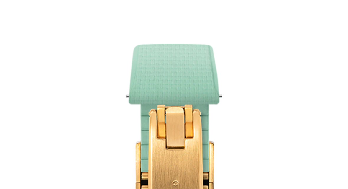 Mint Green Sailcloth CTS Rubber Strap for Cartier Santos de Cartier - Image 10