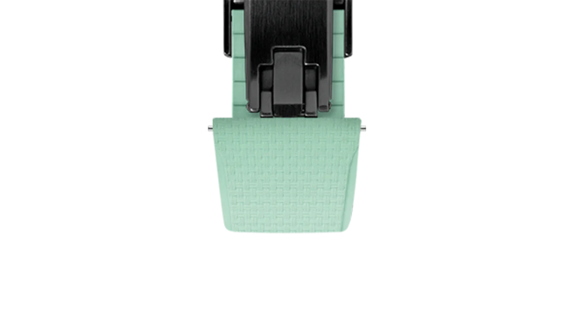 Mint Green Sailcloth CTS Rubber Strap for Cartier Santos de Cartier - Image 13