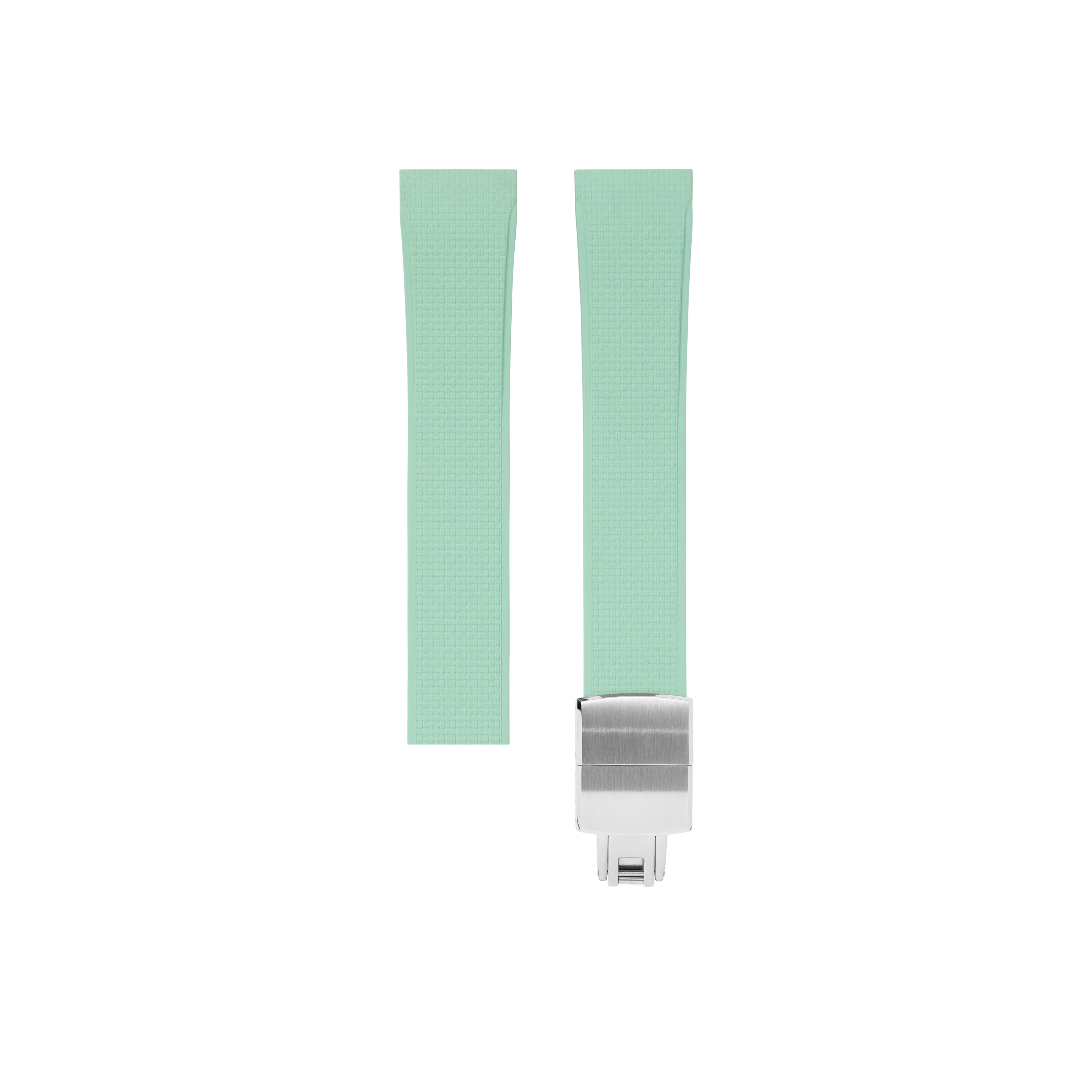 Mint Green Sailcloth CTS Rubber Strap for Cartier Santos de Cartier - Image 5