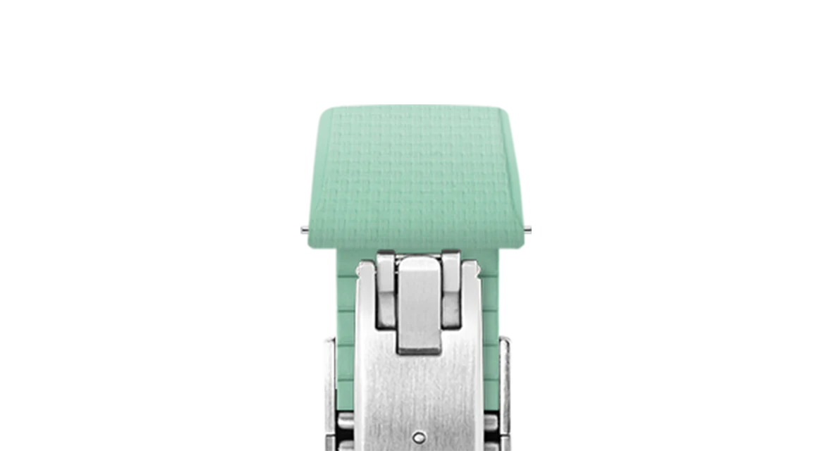 Mint Green Sailcloth CTS Rubber Strap for Cartier Santos de Cartier - Image 6