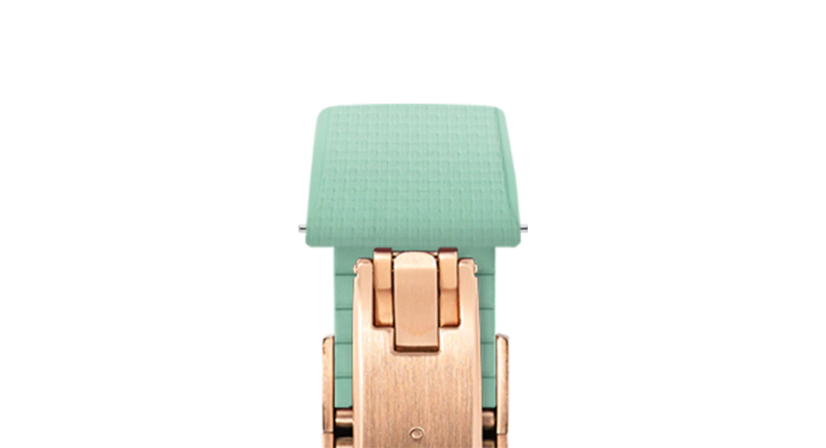 Mint Green Sailcloth CTS Rubber Strap for Cartier Santos de Cartier - Image 8
