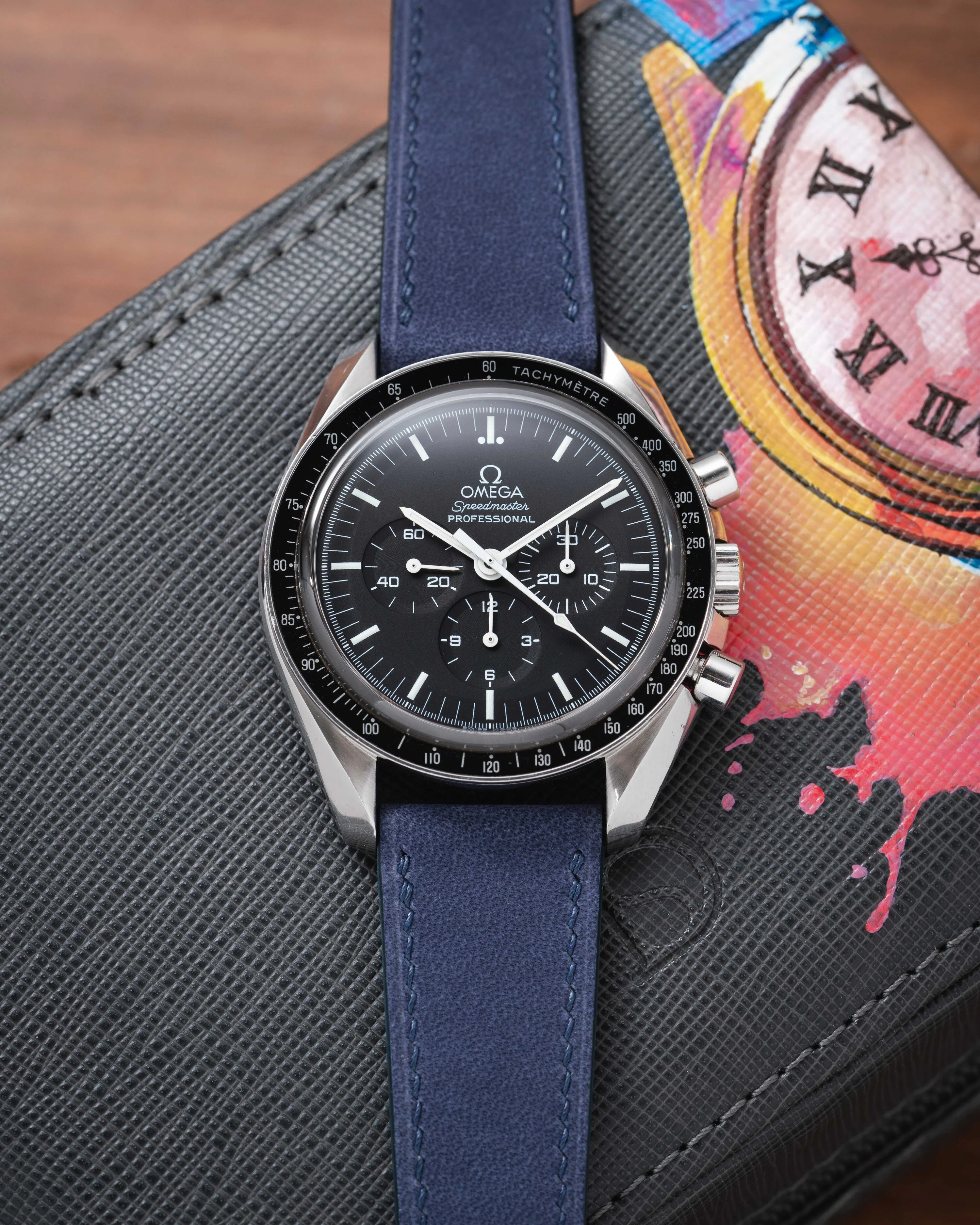 Navy Nubuck Slim Strap - Image 3