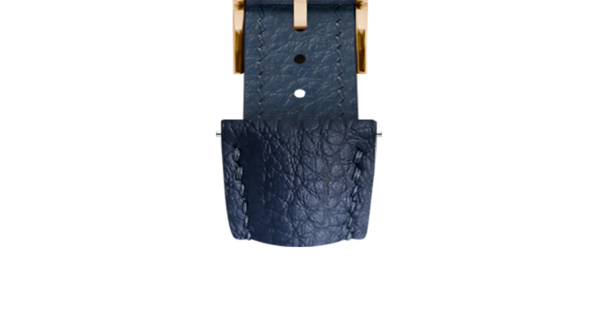 Navy Rubberised Leather (Togo) Signature Strap - Image 10