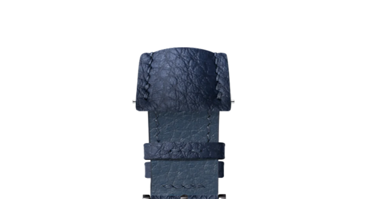 Navy Rubberised Leather (Togo) Signature Strap - Image 11