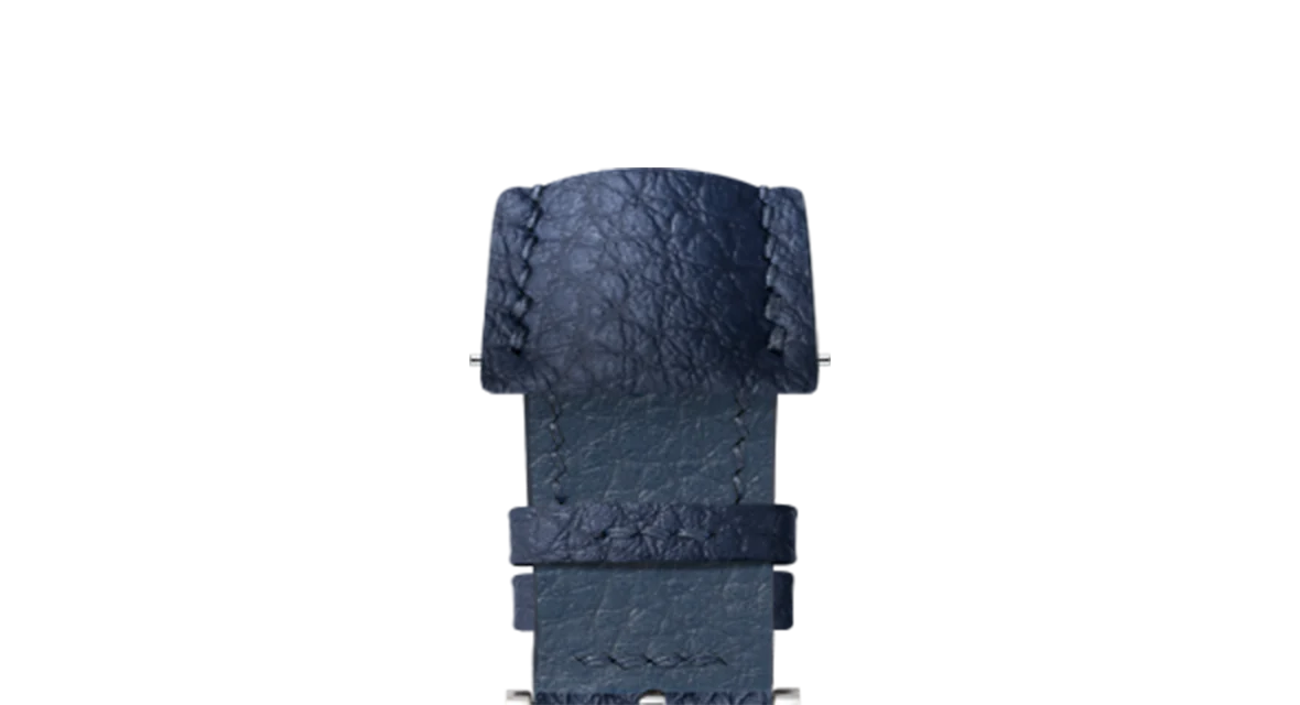 Navy Rubberised Leather (Togo) Signature Strap - Image 5