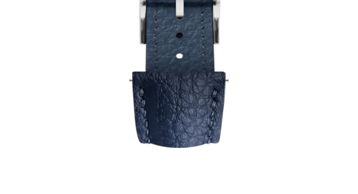 Navy Rubberised Leather (Togo) Signature Strap - Image 6