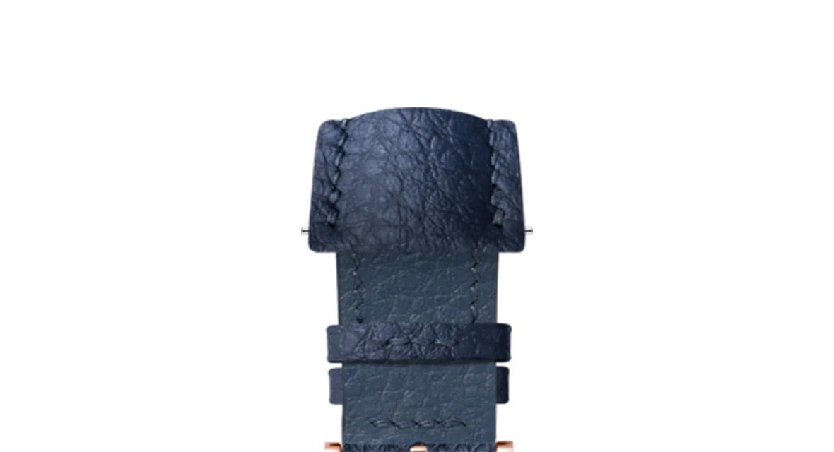 Navy Rubberised Leather (Togo) Signature Strap - Image 7
