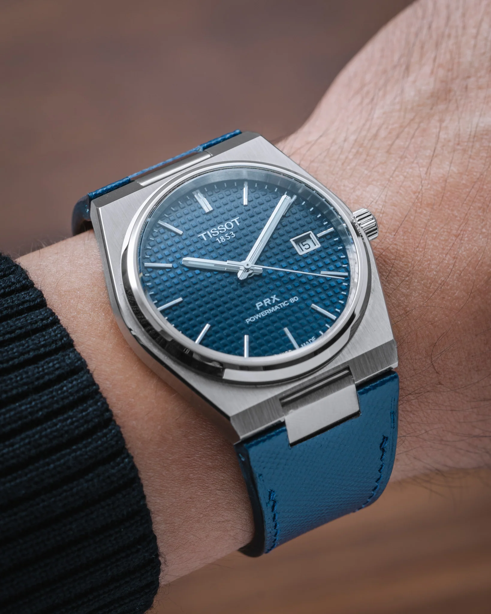 Navy Saffiano Strap for Tissot PRX - Image 5