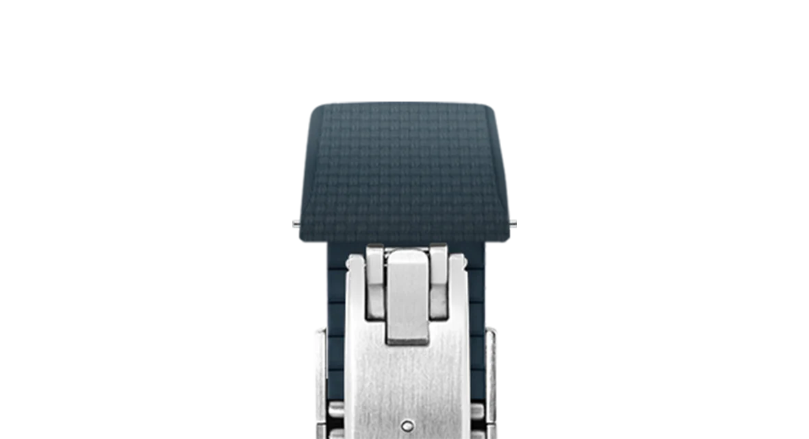 Navy Sailcloth CTS Rubber Strap for Cartier Santos de Cartier - Image 9
