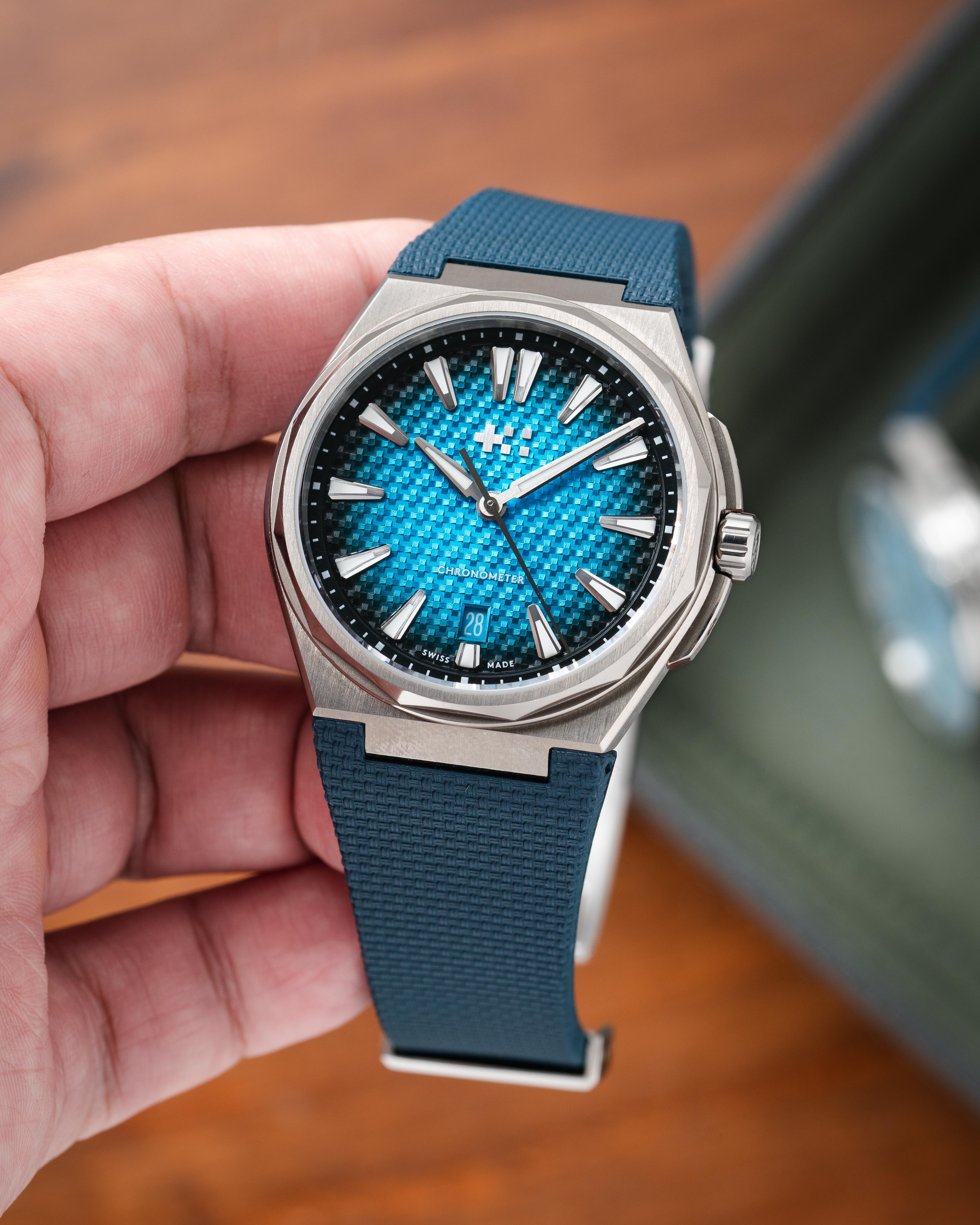 Navy Sailcloth CTS Rubber Strap for Christopher Ward The Twelve - Image 7