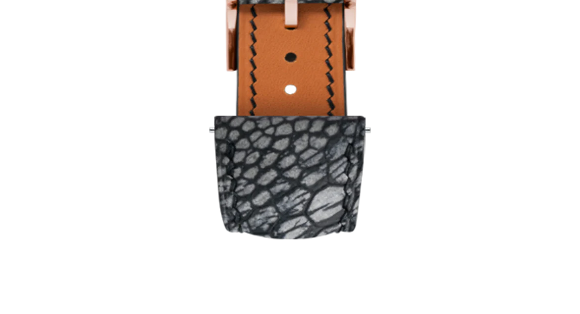 Nubuck Black Ostrich Leg Signature Strap - Image 8