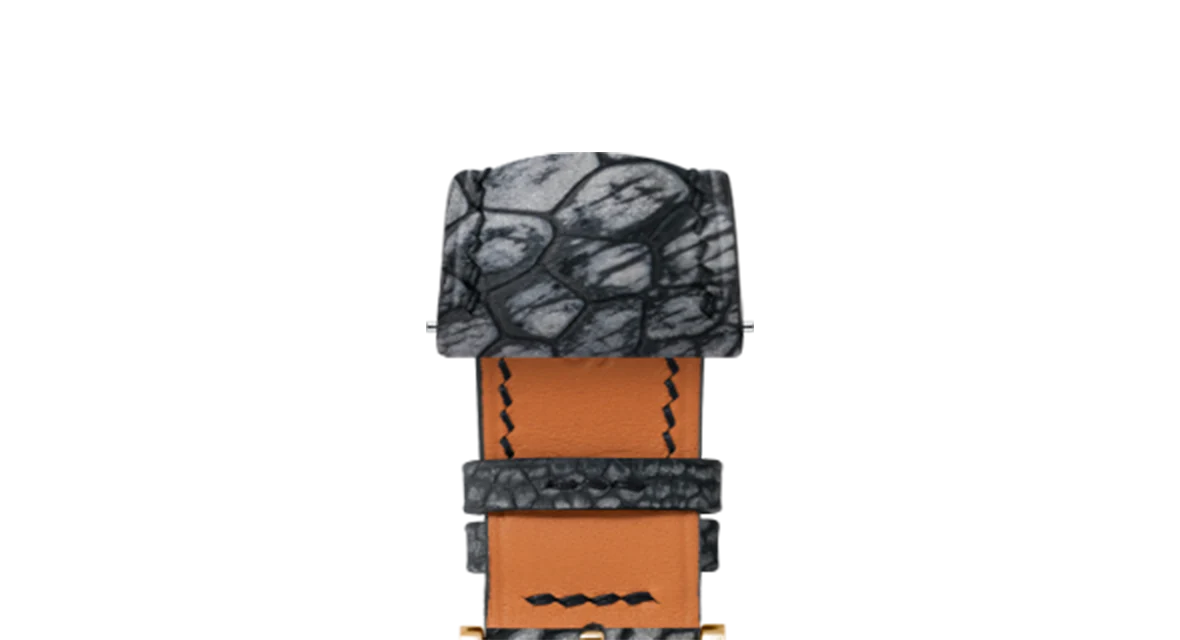 Nubuck Black Ostrich Leg Signature Strap - Image 9