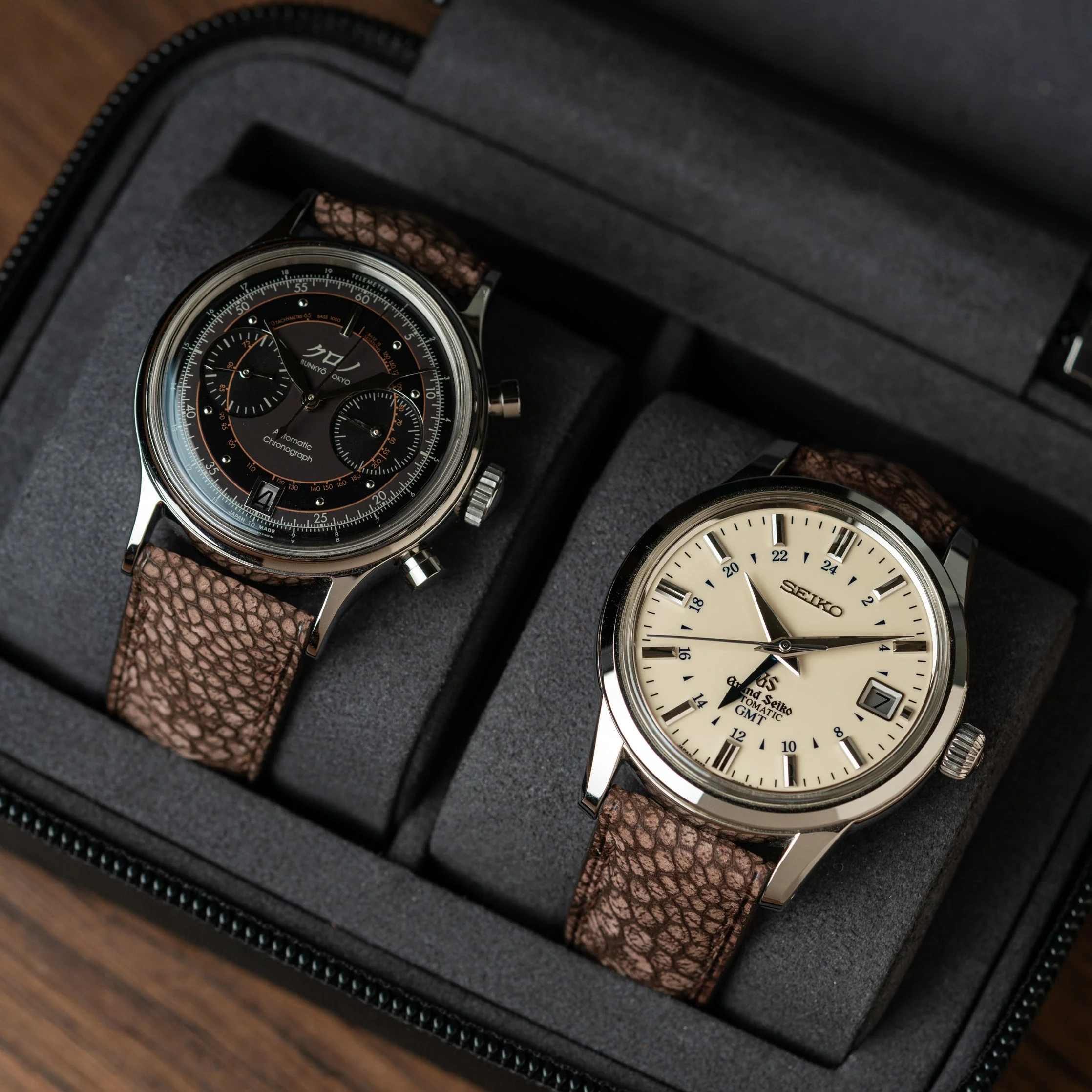 Nubuck Luchese Cigar Ostrich Leg Signature Strap - Image 2