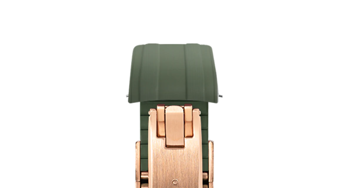 Olive Green CTS Rubber Strap for Omega Speedmaster & Swatch MoonSwatch - Image 11