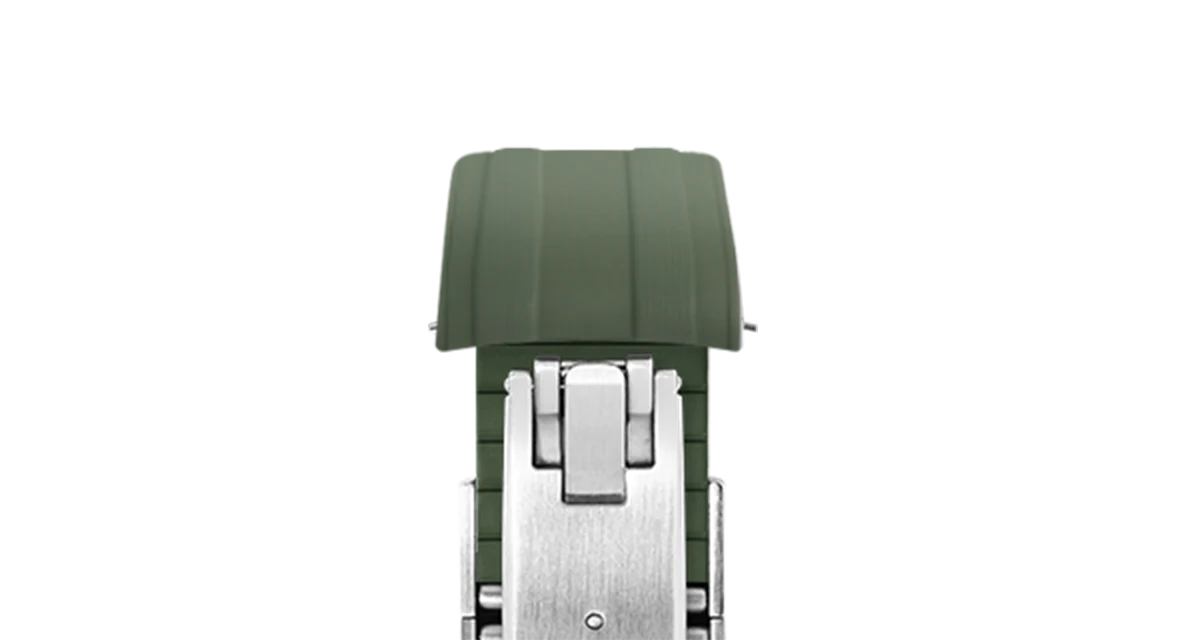 Olive Green CTS Rubber Strap for Omega Speedmaster & Swatch MoonSwatch - Image 13