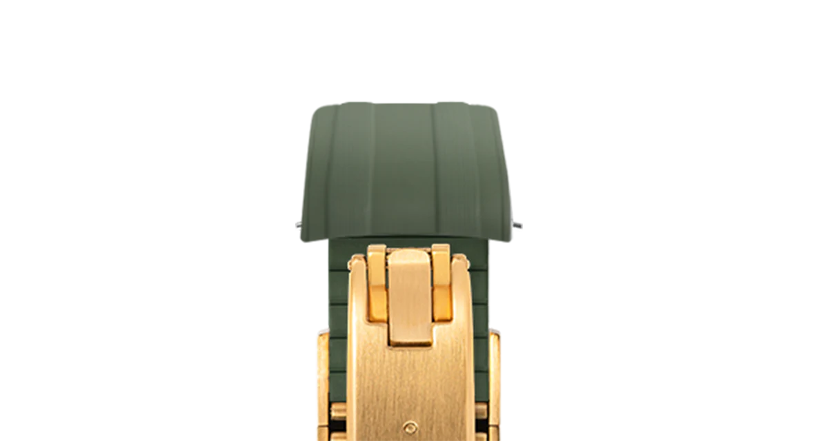 Olive Green CTS Rubber Strap for Omega Speedmaster & Swatch MoonSwatch - Image 15