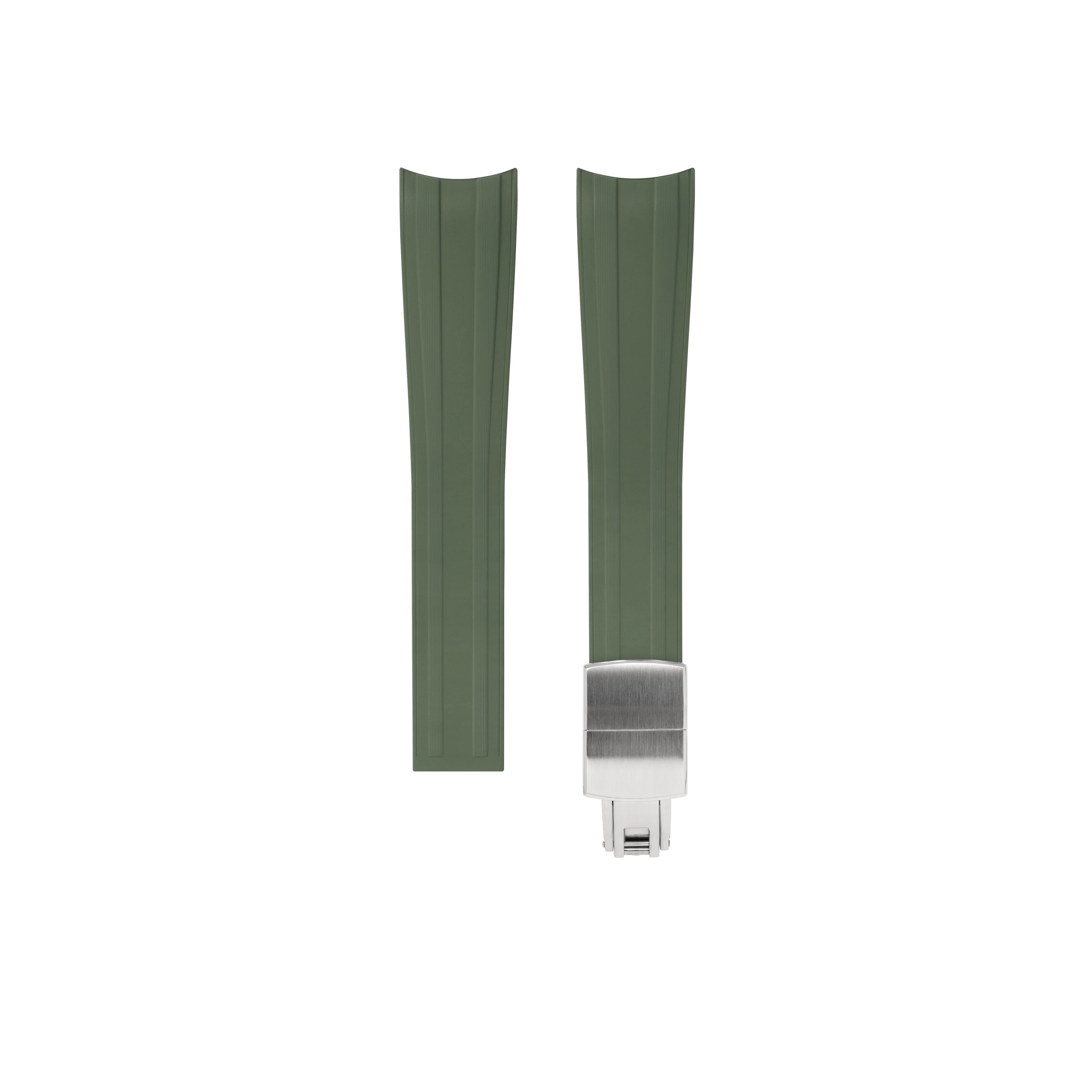 Olive Green CTS Rubber Strap for Omega Speedmaster & Swatch MoonSwatch - Image 7