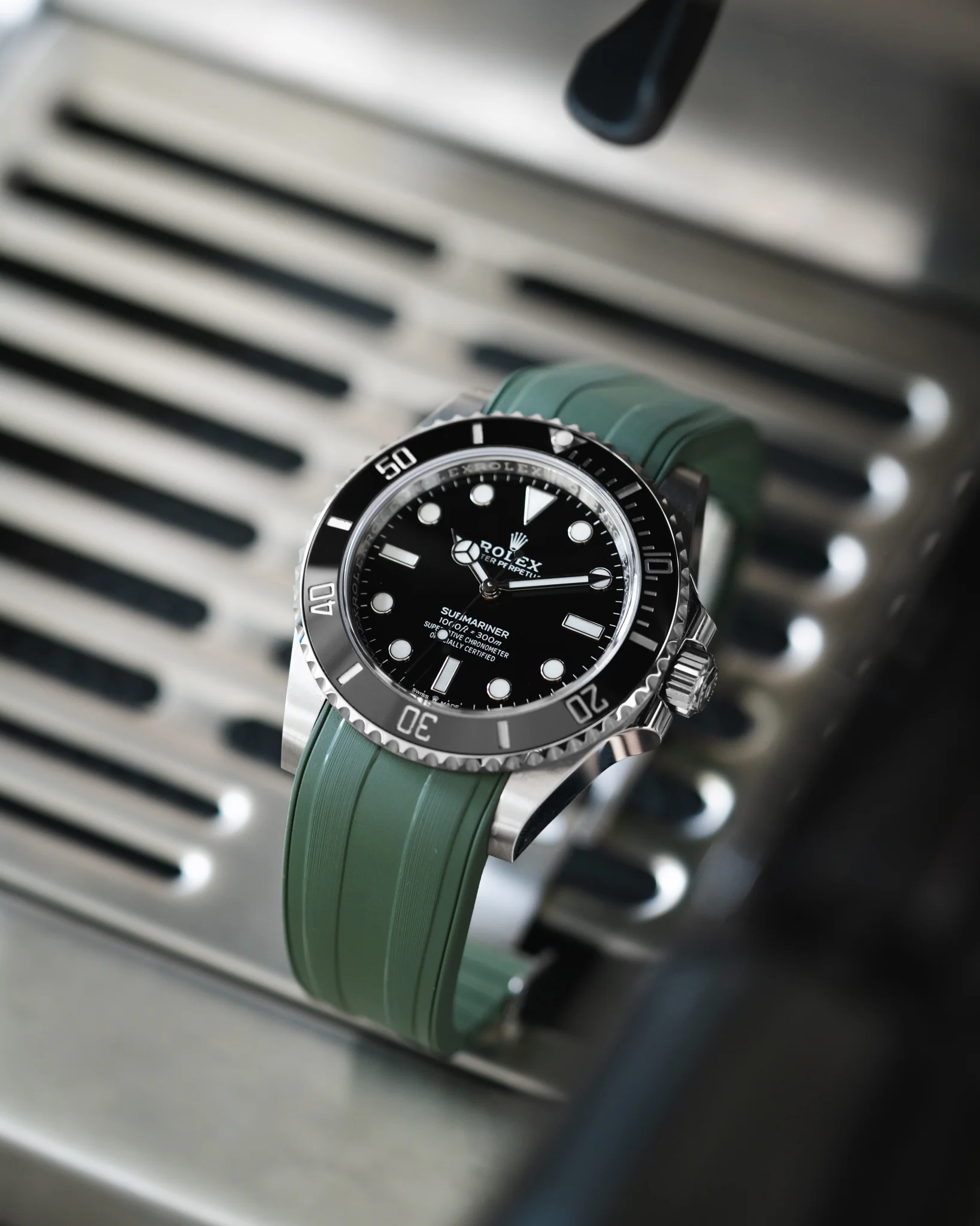 Olive Green CTS Rubber Strap for Rolex Submariner 41mm - Image 6