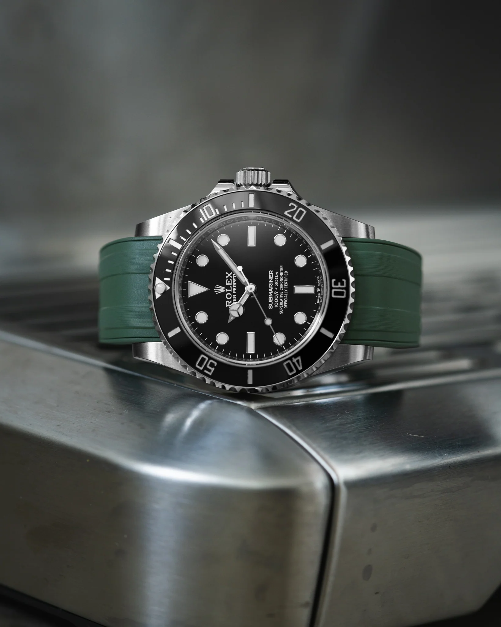 Olive Green CTS Rubber Strap for Rolex Submariner 41mm - Image 7
