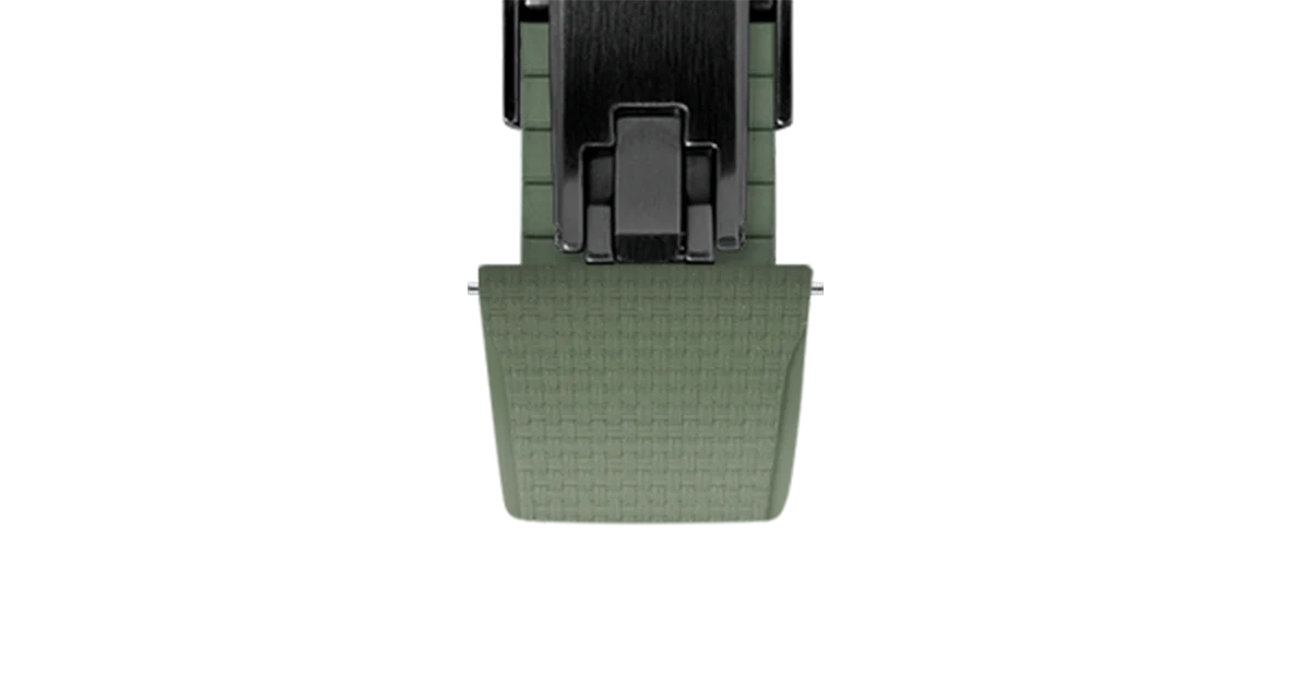 Olive Green Sailcloth CTS Rubber Strap for Cartier Santos de Cartier - Image 12