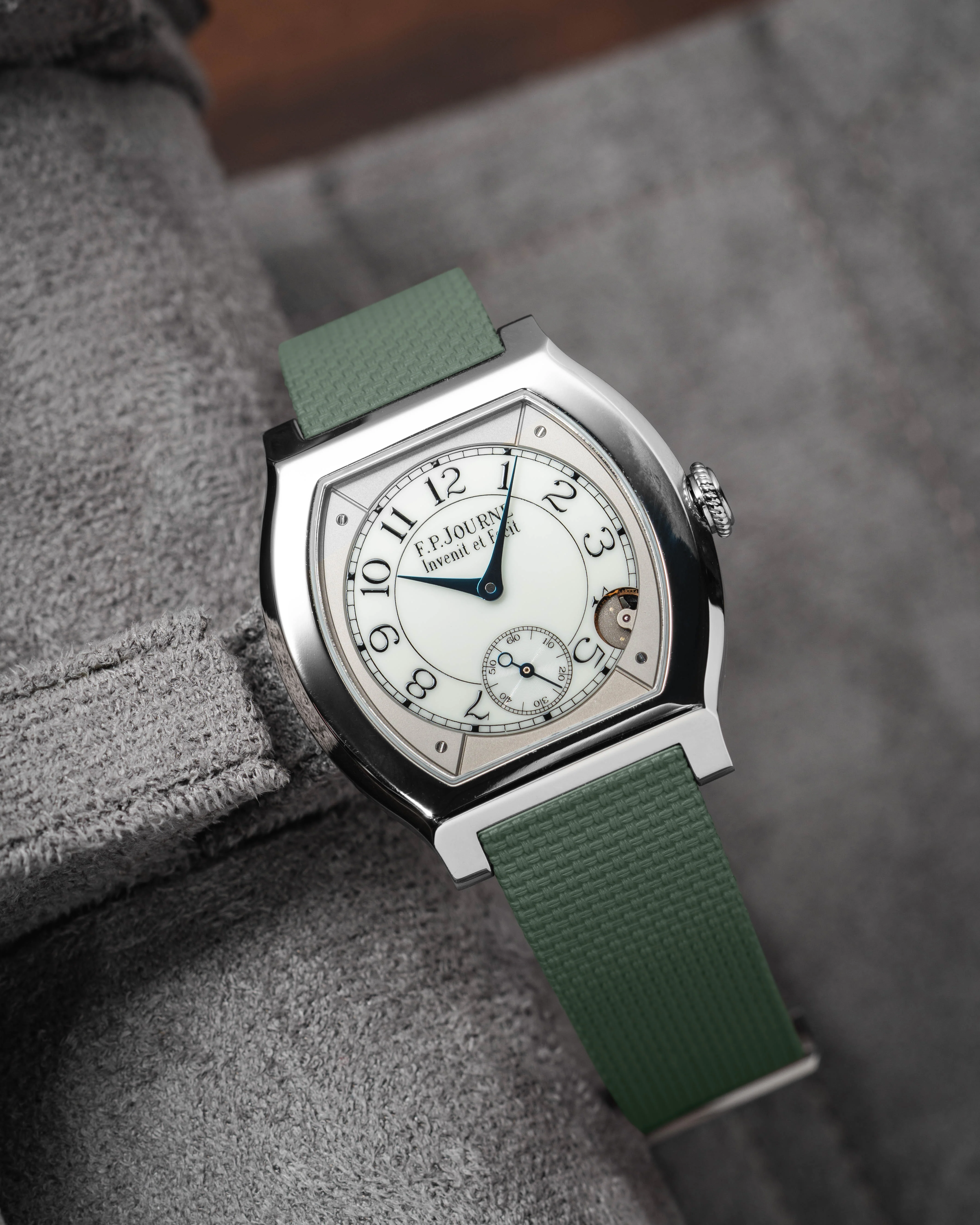 Olive Green Sailcloth CTS Rubber Strap for F.P. Journe Élégante - Image 5