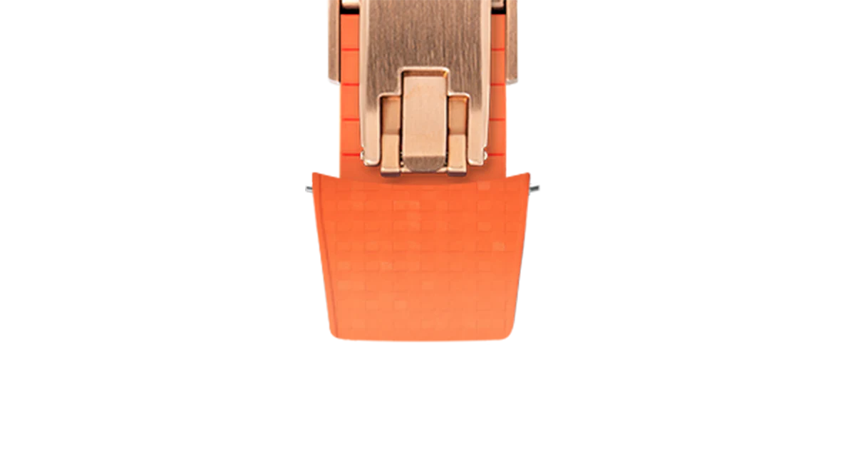 Orange Curved CTS Rubber Strap for MB&F MAD1 - Image 10